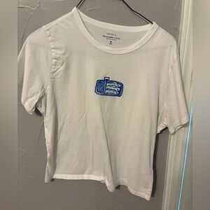 Abercrombie & Fitch White Skimming Tee